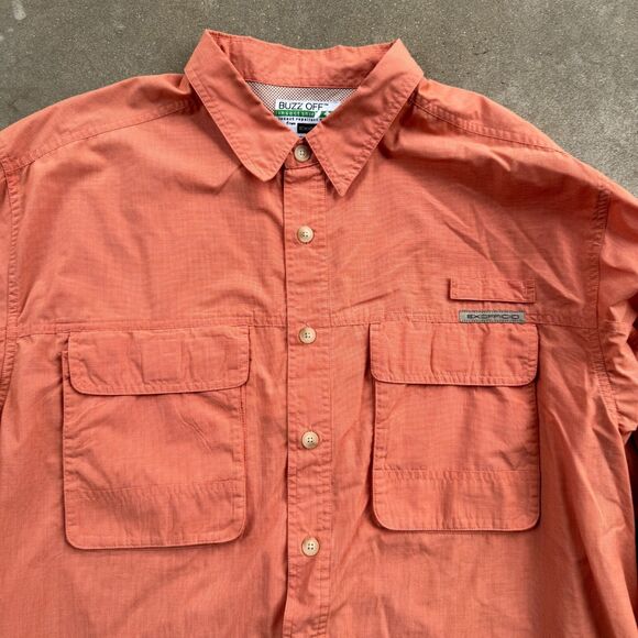 ExOfficio Buzz Off Shirt Mens XXL 2XL Tan/Orange Vented Roll Tab Sleeve Lot Of 2 - Picture 9 of 12